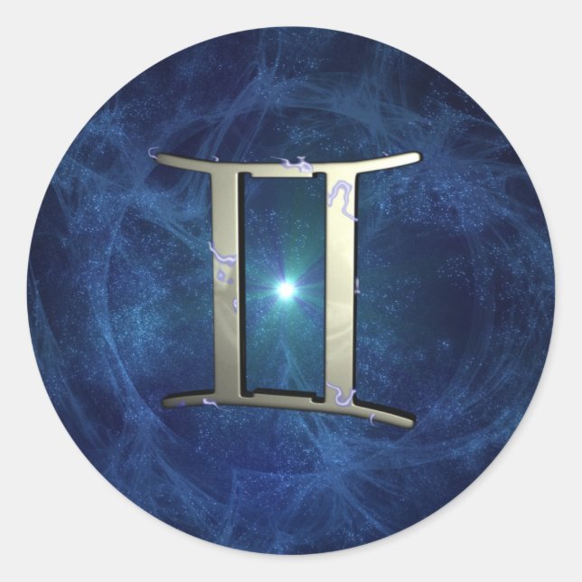 Pegatina Redonda Gemini (Anverso)