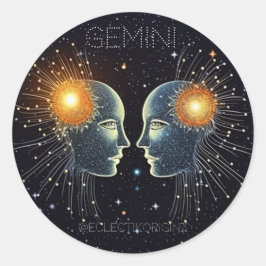 Pegatina Redonda Gemini