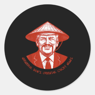 Pegatina Redonda General Dons Divertidas Cosas Chicky Oriental Dici