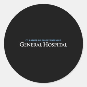 Pegatina Redonda General Hospital Binge Watching