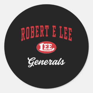 Pegatina Redonda Generales del instituto Robert E Lee C3