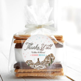 Pegatina Redonda Género occidental revela vaquero o vaquera