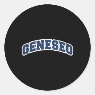 Pegatina Redonda Geneseo New York Varsity Style