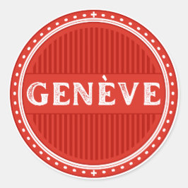 Pegatina Redonda Geneva City Pride Emblem – Swiss Identity