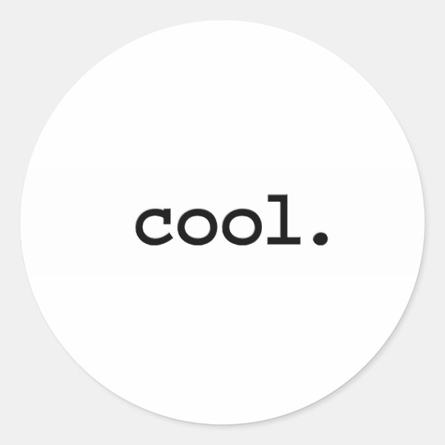 Pegatina Redonda genial. (Anverso)