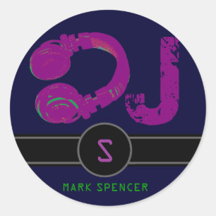 Pegatina Redonda genial para el Dee-Jay