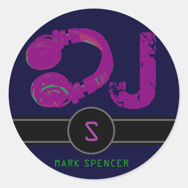 Pegatina Redonda genial para el Dee-Jay (Anverso)