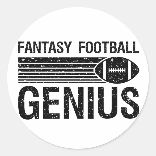 Pegatina Redonda Genio del fútbol de la fantasía 1 (Anverso)