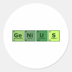 Pegatina Redonda Genius