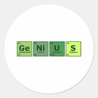 Pegatina Redonda Genius