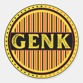 Pegatina Redonda Genk City Pride Emblem – Belgian Identity