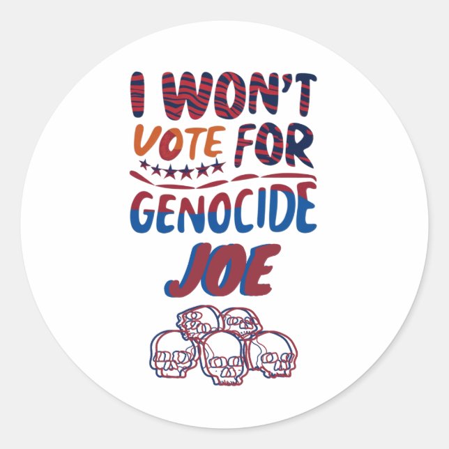 PEGATINA REDONDA GENOCIDE JOE (Anverso)