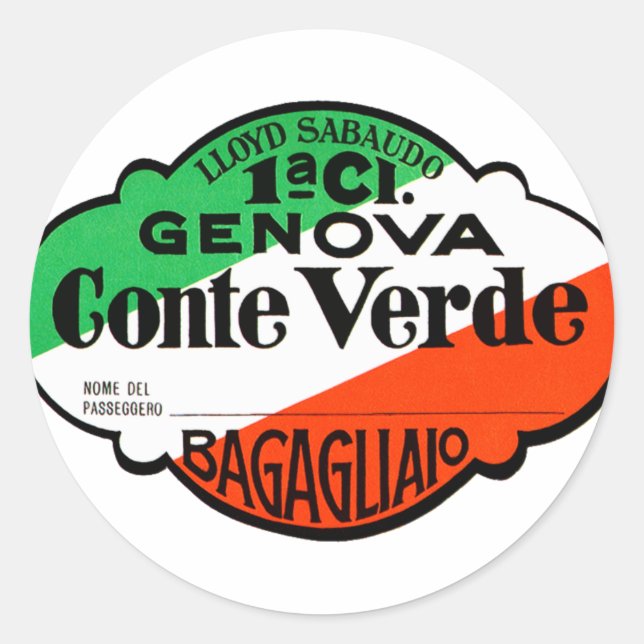 Pegatina Redonda GenovaConteVerde (Anverso)