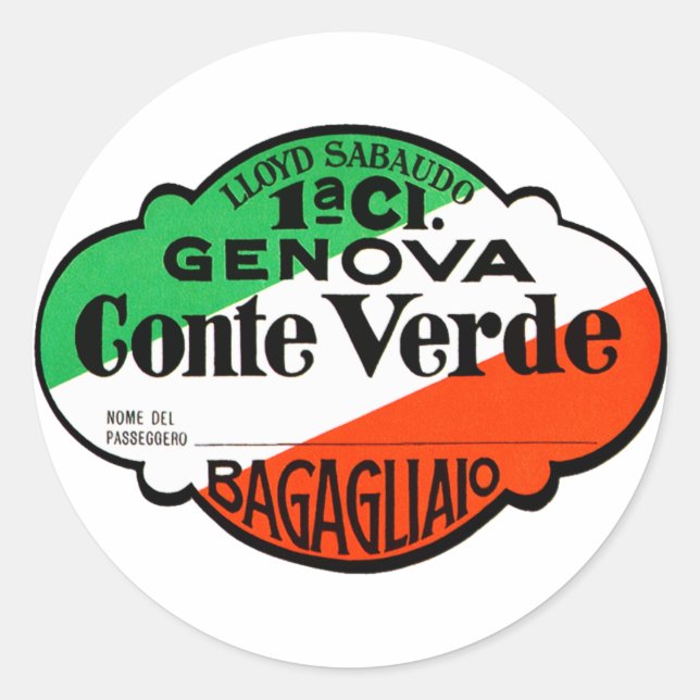 Pegatina Redonda GenovaConteVerde (Anverso)