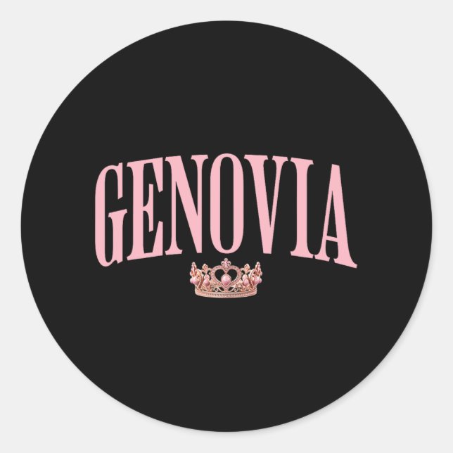 Pegatina Redonda Genovia Me A Bride Cállate Fiesta de Soltera Brid (Anverso)