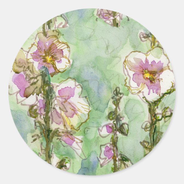 Pegatina Redonda Gentle Mallow (Anverso)