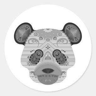 Pegatina Redonda geo bear