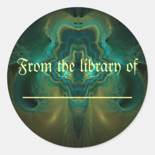 Pegatina Redonda Geode fractal