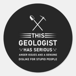 Pegatina Redonda Geología Ciencia de la Tierra Camiseta divertida p