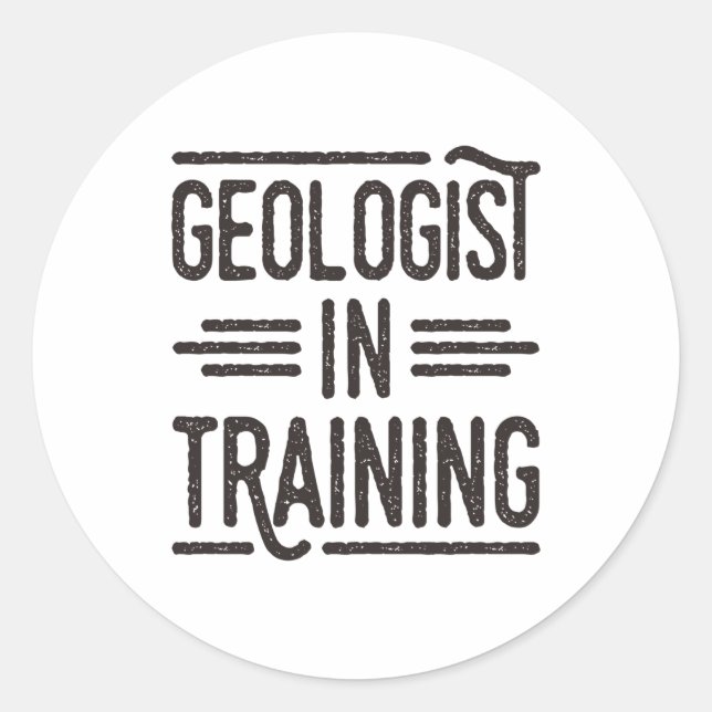 Pegatina Redonda Geologist in Training Future Geologist (Anverso)