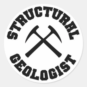 Pegatina Redonda Geólogo estructural