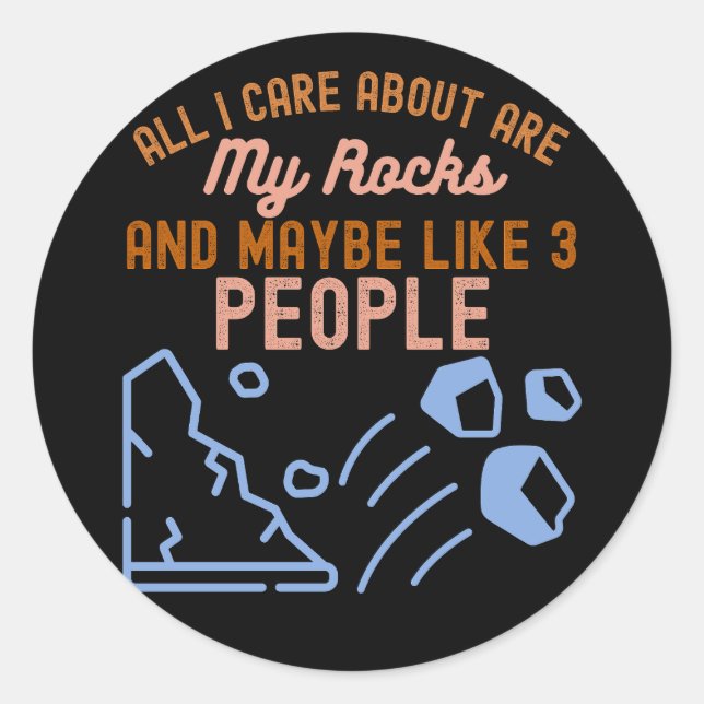 Pegatina Redonda Geólogo, Geología y Ciencia (Anverso)