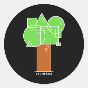 Pegatina Redonda Geometree I