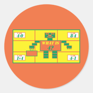 Pegatina Redonda Geometría-Pegatina-Rectángulo-Edad 4