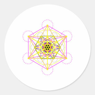 Pegatina Redonda Geometría sagrada