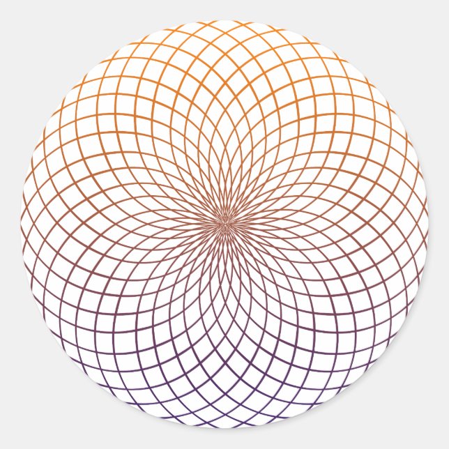 Pegatina Redonda Geometría sagrada (Anverso)