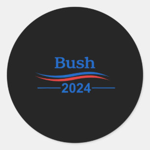 Pegatina Redonda George Bush Bush Presidente Republicano Patriota