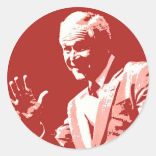 Pegatina Redonda ¿George Bush/Miss Mí?