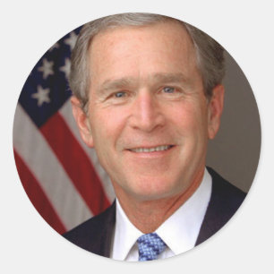 Pegatina Redonda George W. Bush