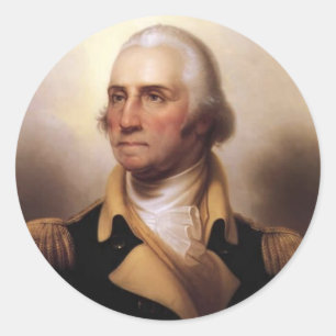 Pegatina Redonda George Washington