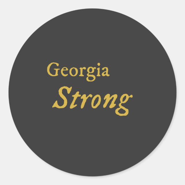 Pegatina Redonda Georgia Strong (Anverso)