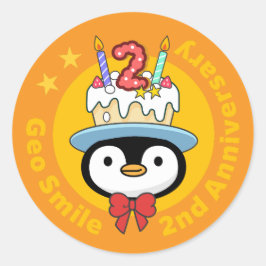 Pegatina Redonda GeoSmile