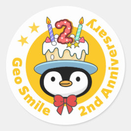 Pegatina Redonda GeoSmile