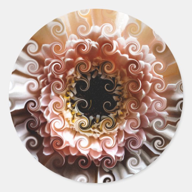 PEGATINA REDONDA GERBERAS (Anverso)