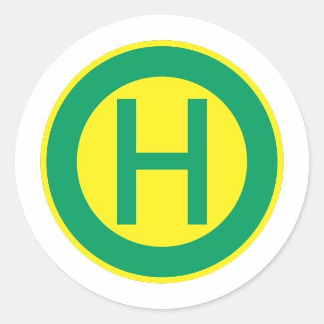 Pegatina Redonda German autobús and Tram stop sign parada (Anverso)