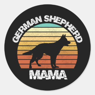 Pegatina Redonda german shepherd mama Shirt - shepherd dog gift