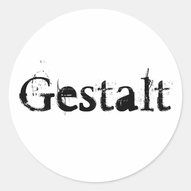 Pegatina Redonda Gestalt (Anverso)