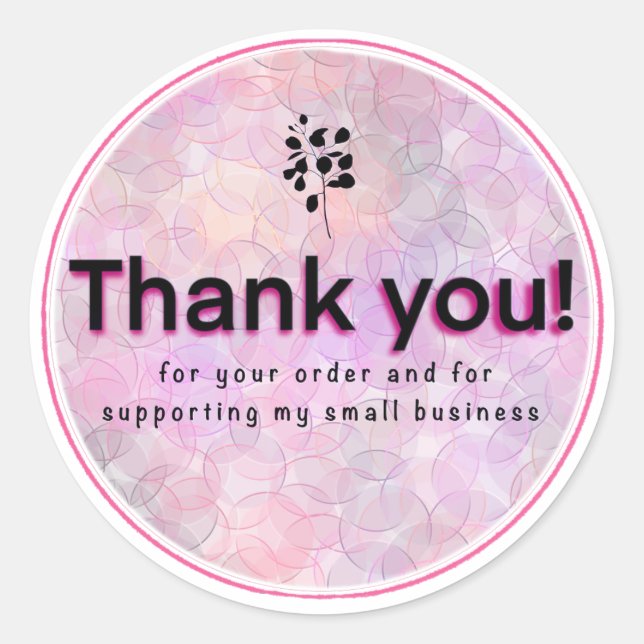 Pegatina Redonda Gestos agradecidos: Tarjeta de agradecimiento (Anverso)