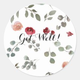 Pegatina Redonda Get Well Classic Round Sticker