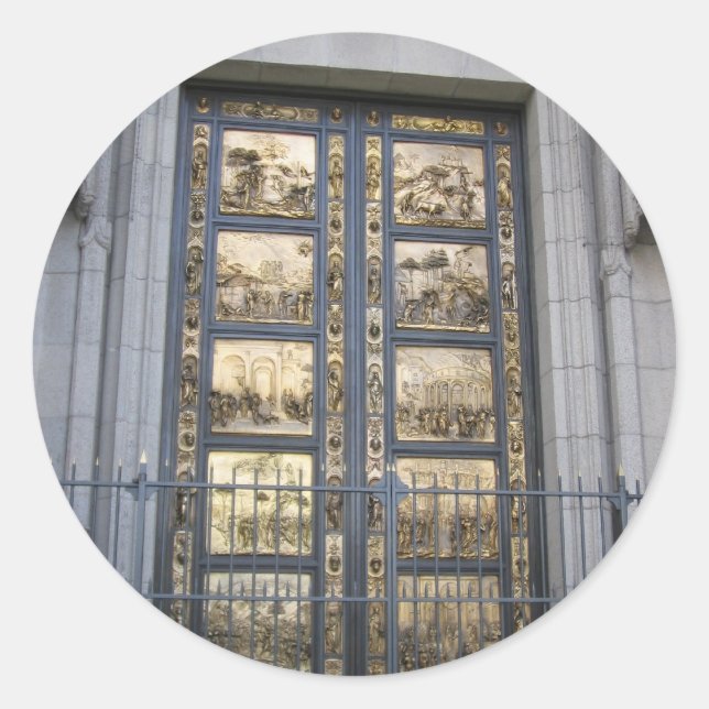 Pegatina Redonda Ghiberti Doors (Anverso)