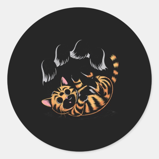 Pegatina Redonda Ghost Cat Meme Funny Halloween Soky Kitty  (Anverso)