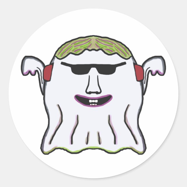 Pegatina Redonda Ghost Guay (Anverso)