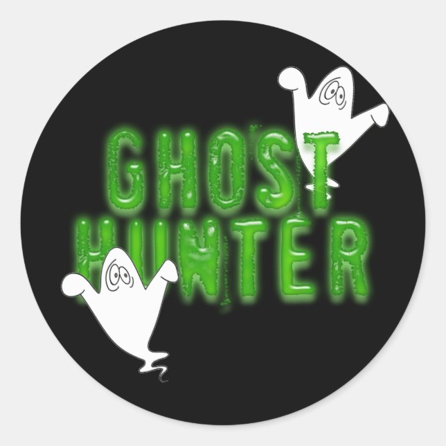 Pegatina Redonda Ghost Hunter (Anverso)