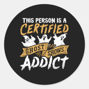 Pegatina Redonda Ghost Hunter Esta Persona Está Certificada De Caza