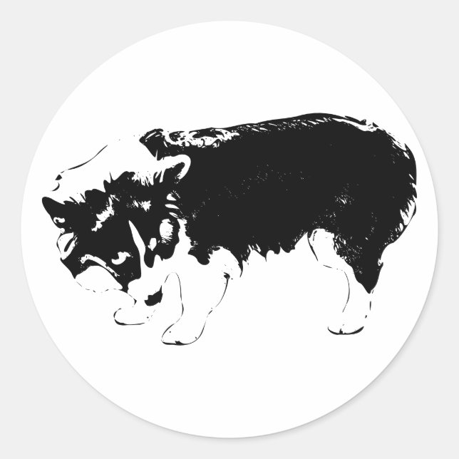 Pegatina Redonda Ghost-Leaf Sniffer (Anverso)