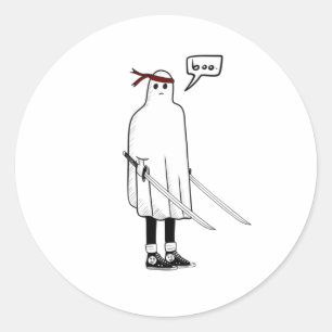 Pegatina Redonda Ghost Ninja